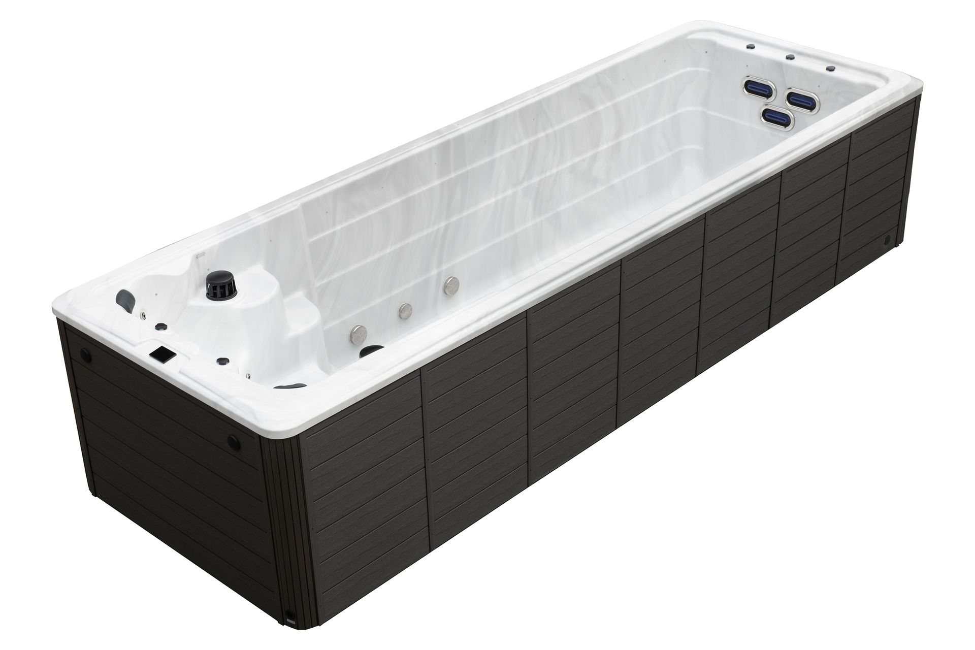 Aquess Wanna ogrodowy z przeciwprądem i hydromasażem Horizon 680 x 235 cm