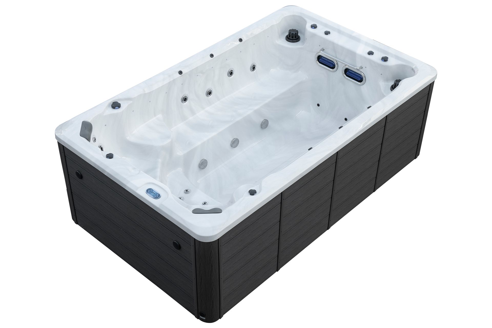 Aquess Wanna ogrodowy z przeciwprądem i hydromasażem Flow 390 x 235 cm