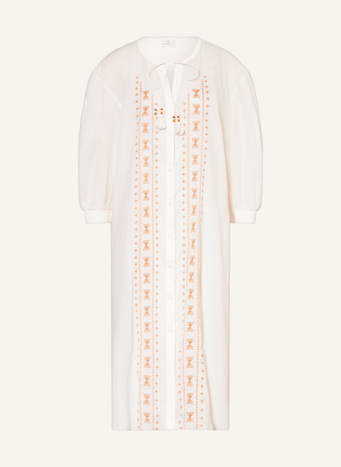 Watercult Sukienka Plażowa Coastal Bohemia Z Haftami weiss