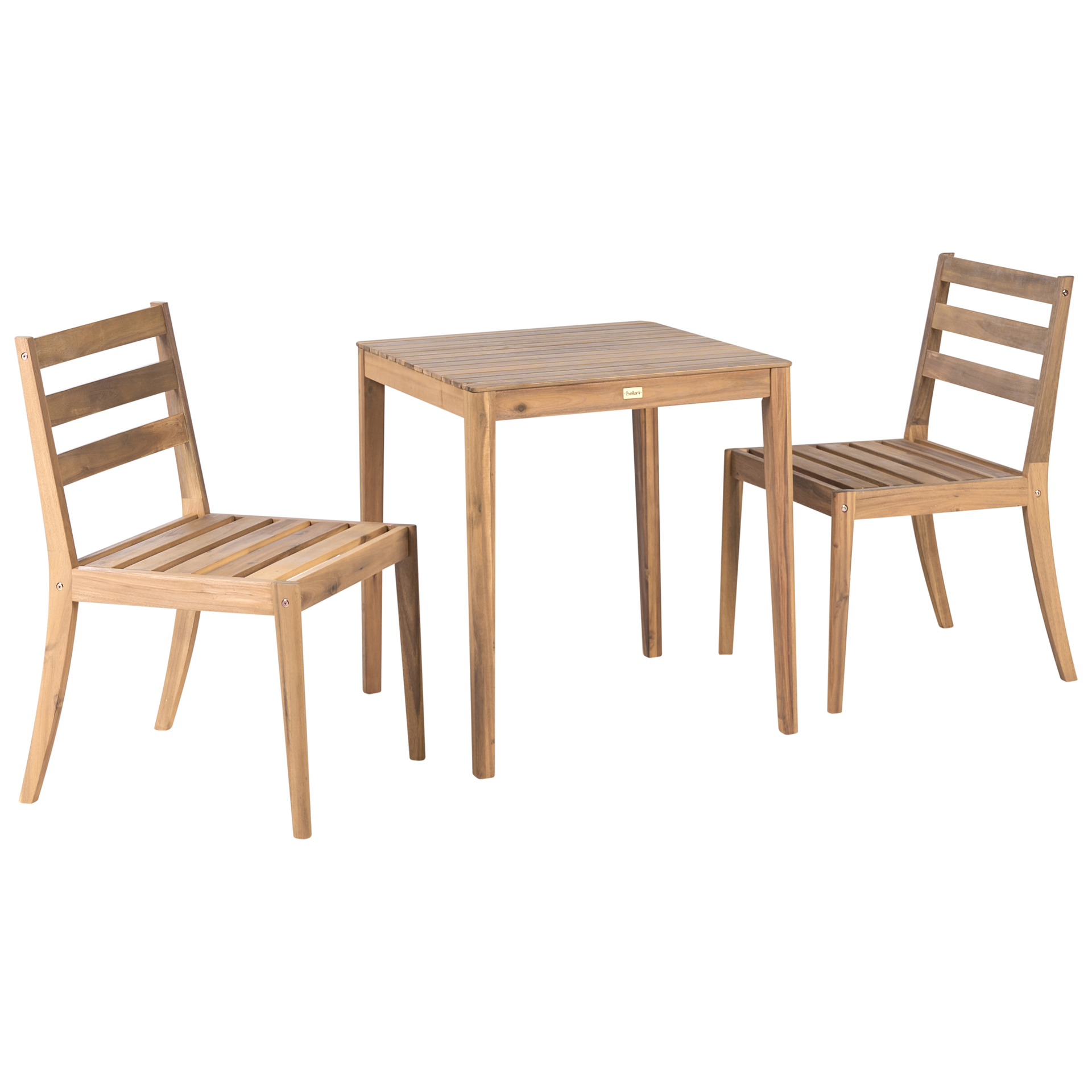 Beliani zestaw mebli balkonowych CHIOGGIA Certyfikowane drewno akacjowe Jasnobrązowy