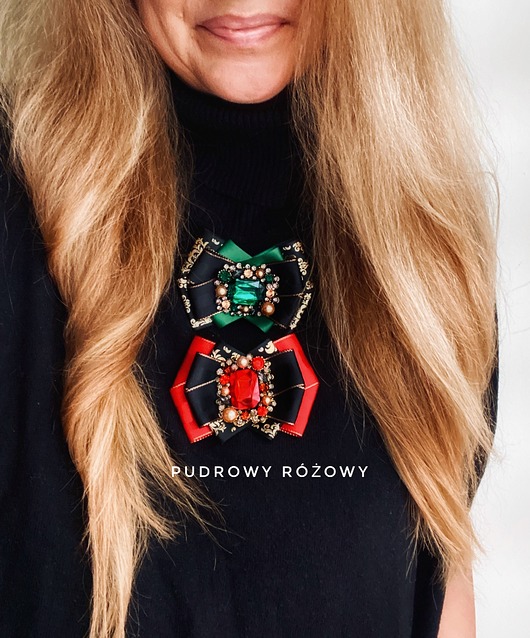 Brosza z ozdobą w stylu glamour Kryształ z perłami NEW