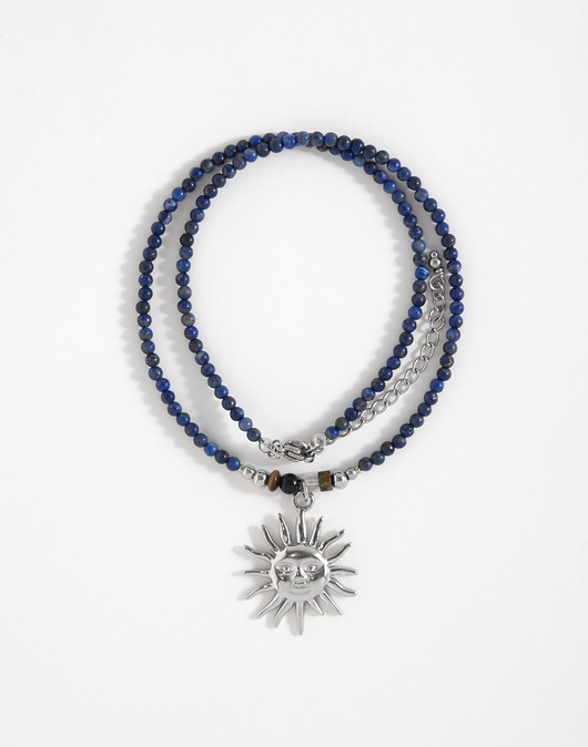 Srebrny naszyjnik z zawieszką słońce