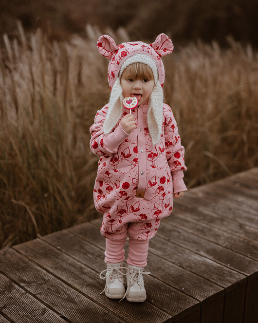 Kombinezon Uszaty Lilie na Różu