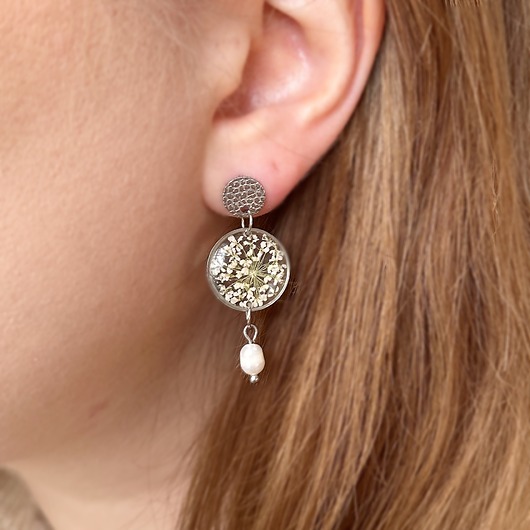 Kolczyki z kwiatami, prezent urodzinowy