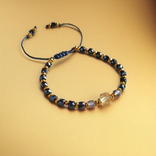 DOBROBYT i OCHRONA - amulet - cytryn, kwarc dymny, TURMALIN: PREMIUM