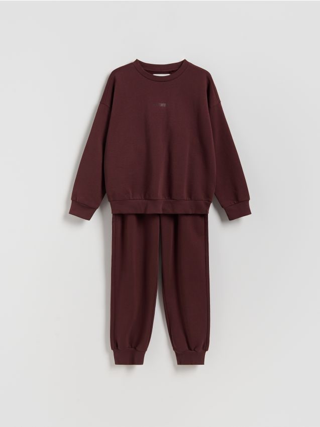 Reserved - Komplet oversize - bordowy