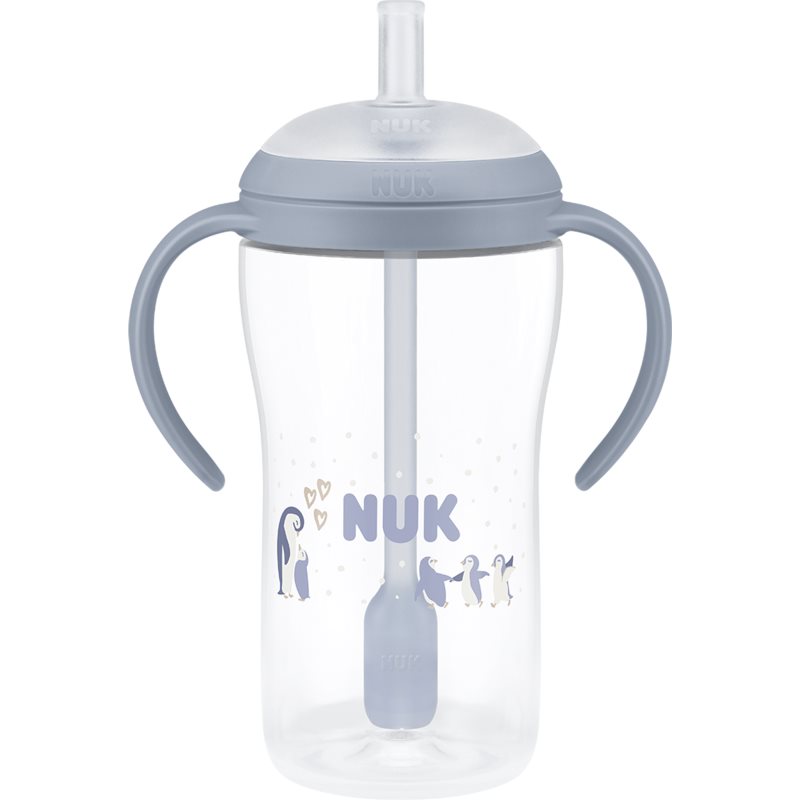 NUK Perfect Match Penguin butelka ze słomką 8m+ 260 ml