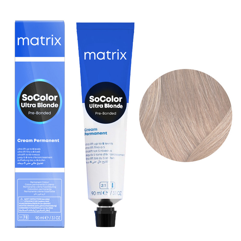 Matrix SoColor Ultra Blonde, ekstra rozjaśniająca farba do włosów z technologią Pre-Bonded, UL-M, 90ml