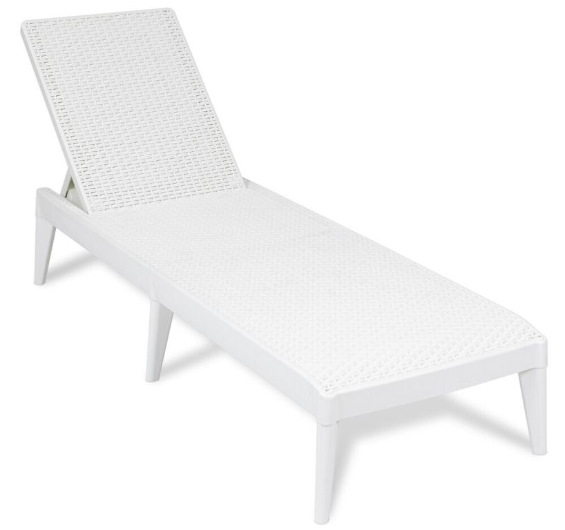 NUMANA, Leżak ogrodowy plastikowy, biały R96249