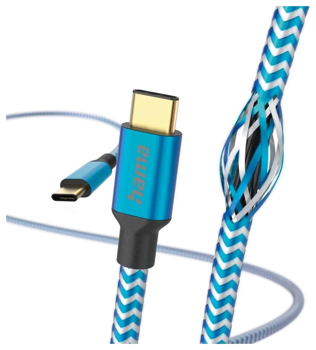 Hama Reflected USB-C - USB-C 1,5m, niebieski
