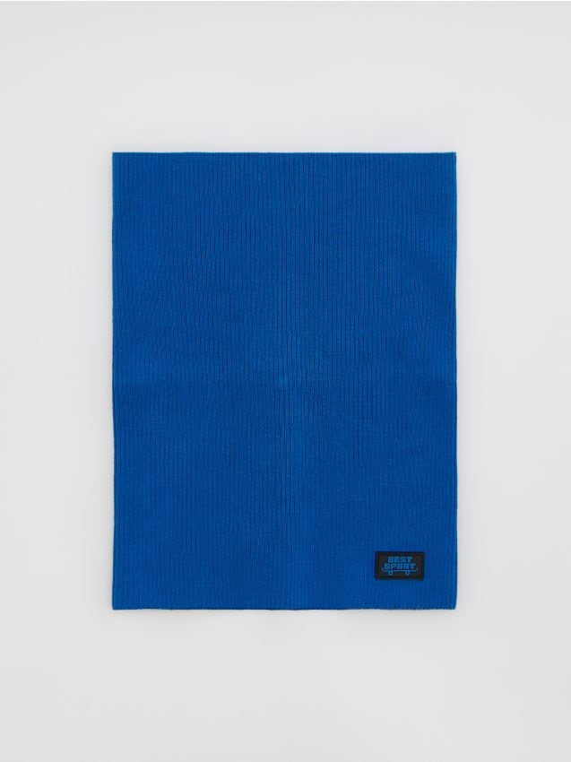 Reserved - Komin z naszywką - niebieski