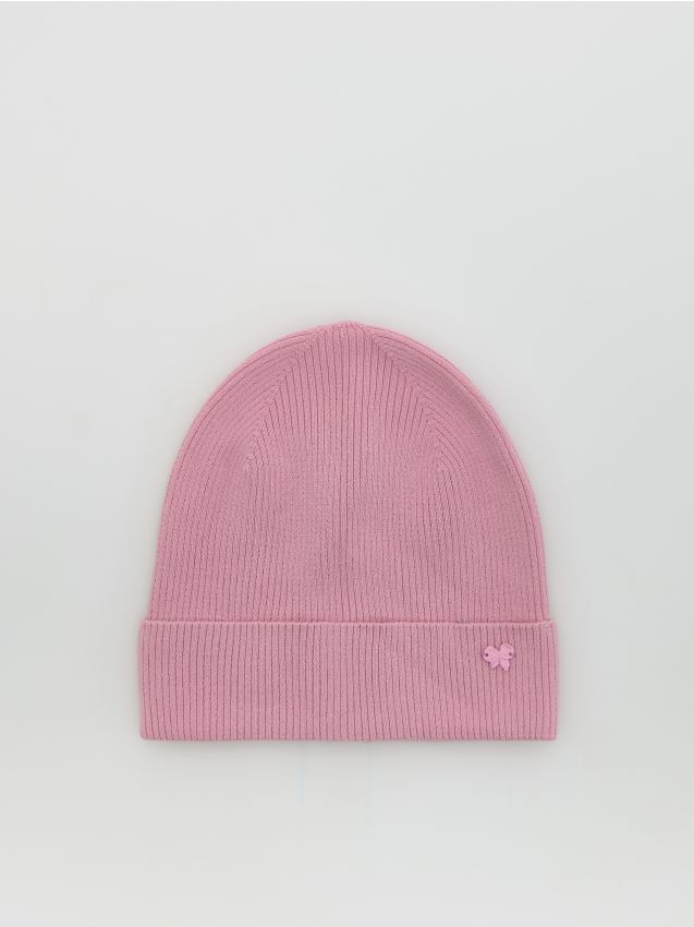 Reserved - Bawełniana czapka - różowy