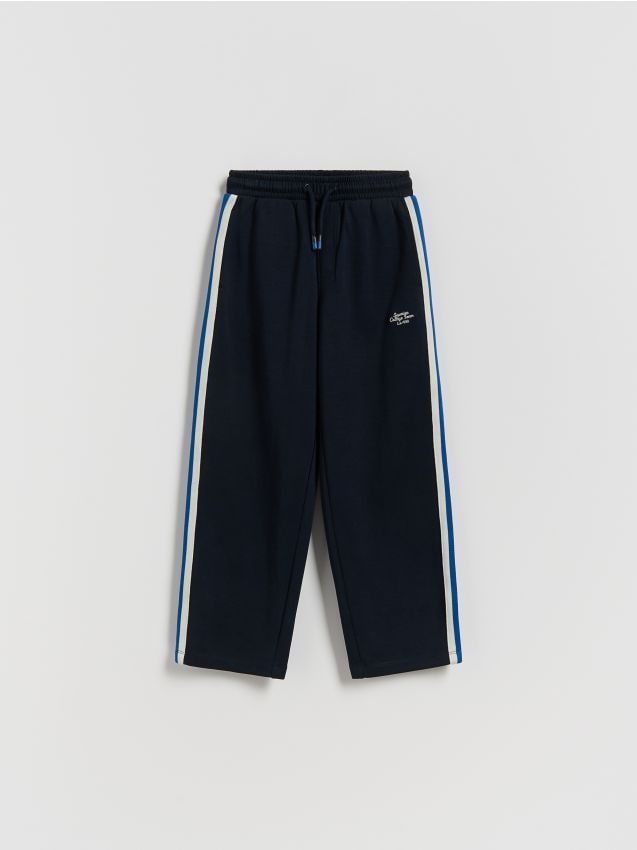 Reserved - Bawełniane spodnie - granatowy