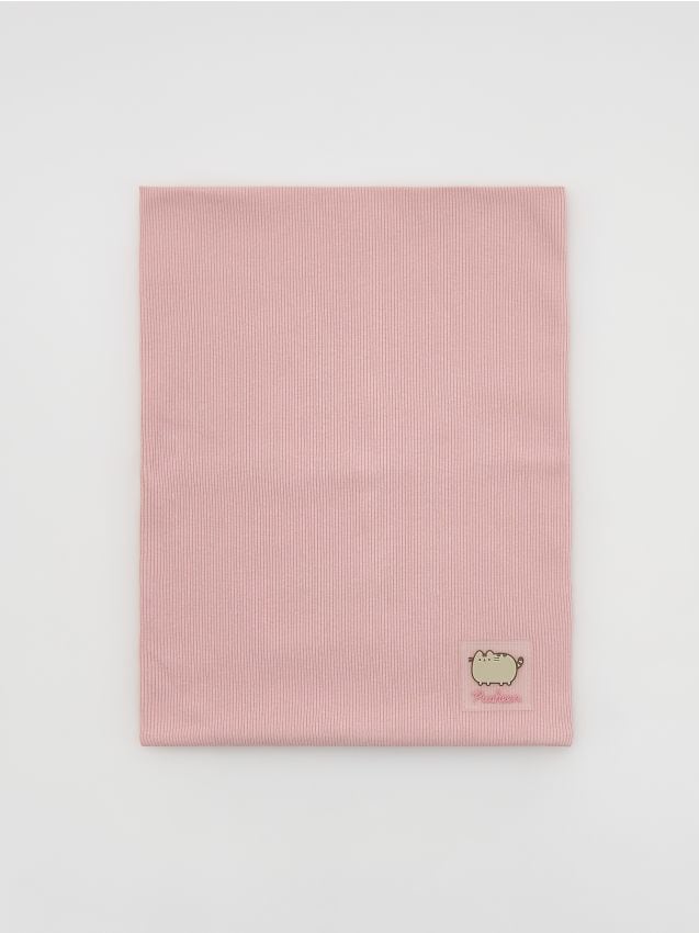 Reserved - Bawełniany komin Pusheen - różowy