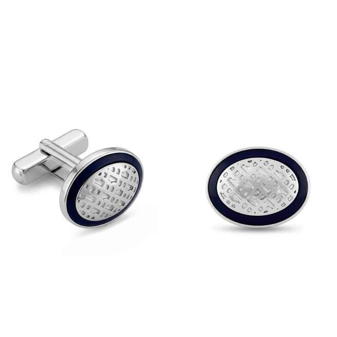 Spinki do mankietów BOSS B-Ovaldomedmono-Cuf 50552368 Granatowy