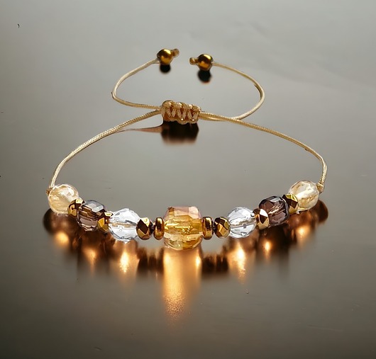 WYSYŁKA 24h DOBROBYT - amulet - cytryn, kwarc dymny, kryształ górski