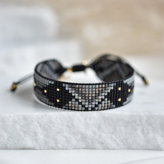 Tkana bransoletka - soft sparkling