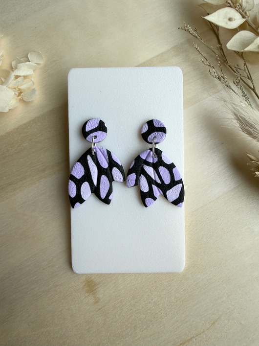 Kolczyki Spots - fioletowe motyle skrzydła