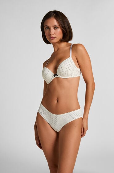 Hunkemöller Brazyliany micro ze wzorem Biały