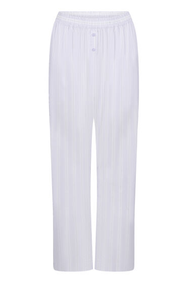 Hunkemöller Tkane spodnie bawełniane w paski Fioletowy