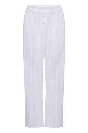 Hunkemöller Tkane spodnie bawełniane w paski Fioletowy