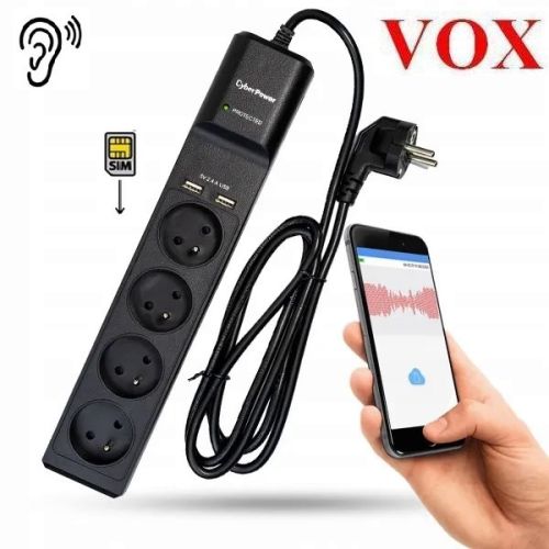 LISTWA GSM Podsłuch Otoczenia na Żywo, Cały Świat, Pluskwa Ukryta w Przedłużaczu + VOX, 2 Porty USB.