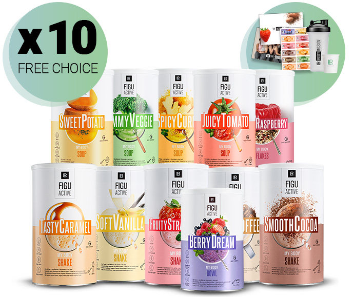 LR Figuactive 10x Zupy Płatki Bowl Dziesięciopak SHAKER