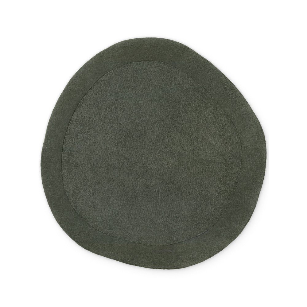 Ciemnozielony okrągły dywan z mieszanki wełny tkany ręcznie ø 160 cm Kari Organic – Villeroy&Boch