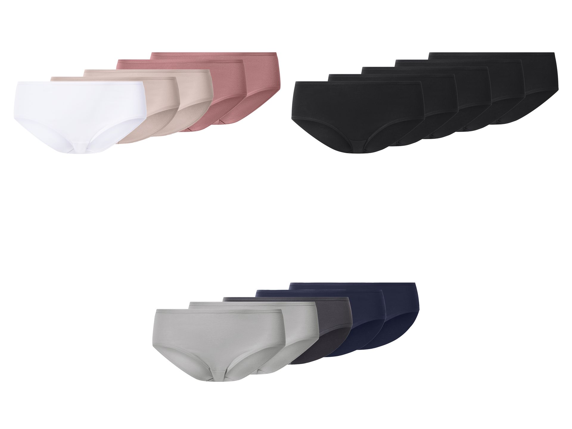 esmara® Majtki hipstery damskie z bawełną, 5 par