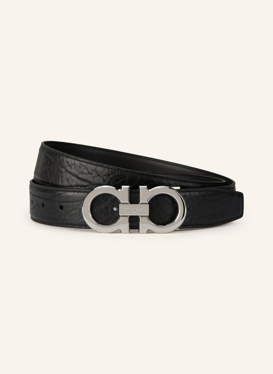 Ferragamo Pasek Skórzany Dwustronny schwarz