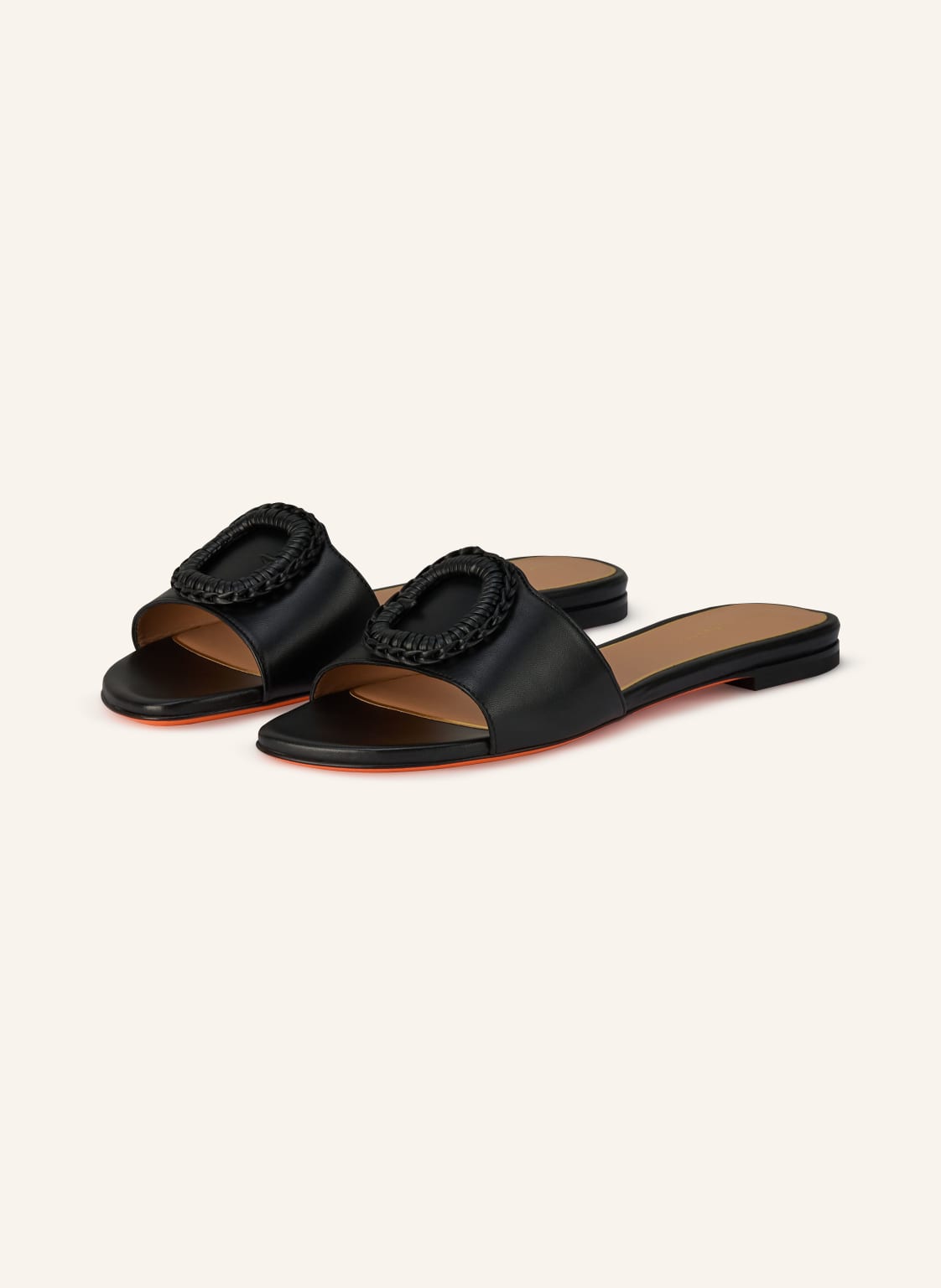 Santoni Klapki Corolle schwarz