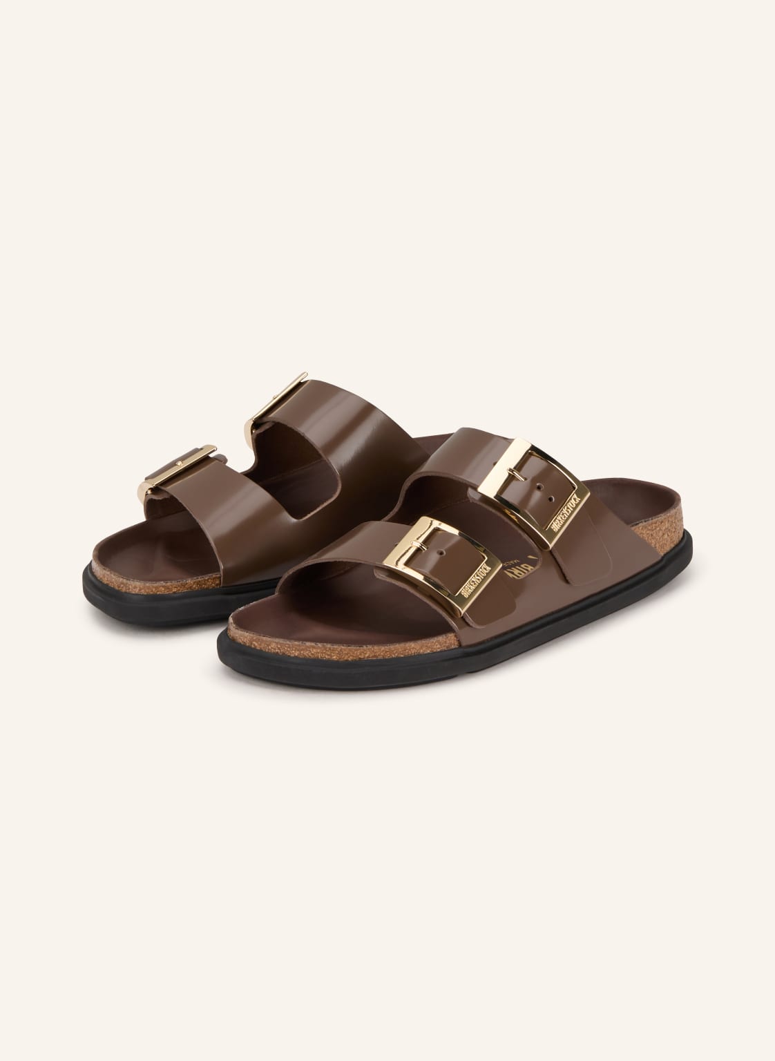 Birkenstock Klapki Arizona Droplet Buckle braun