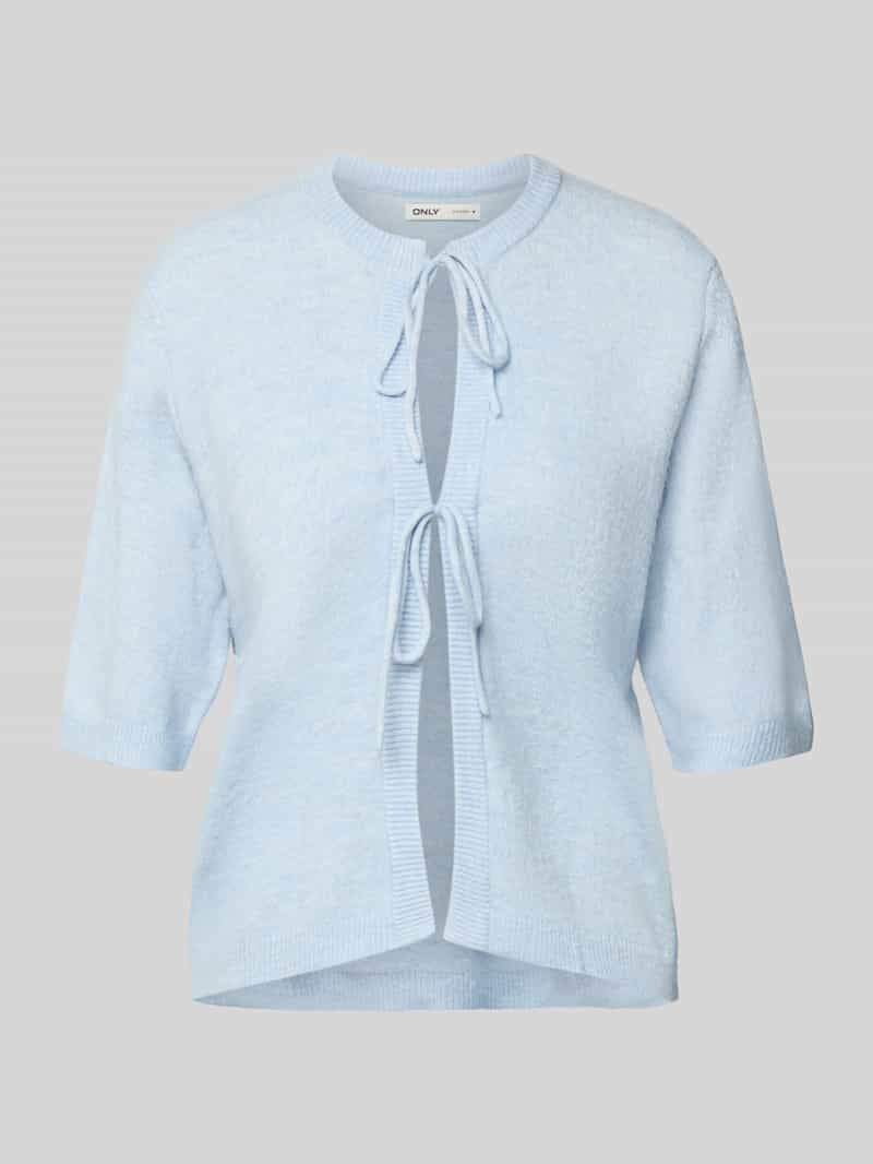 Kardigan o kroju regular fit z wiązaniem model ‘SIMONI’