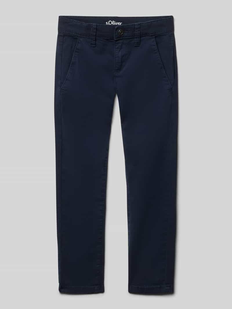 Chinosy o kroju slim fit z mieszanki bawełny model ‘BRAD’