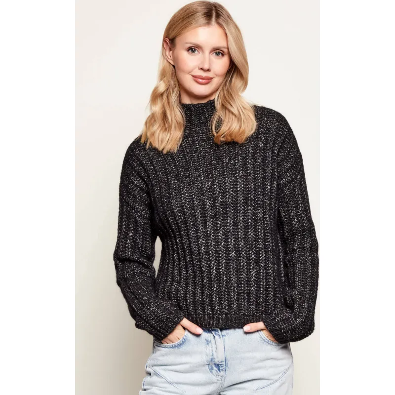 HUGO Półgolf Safineyny | Loose fit | z dodatkiem wełny