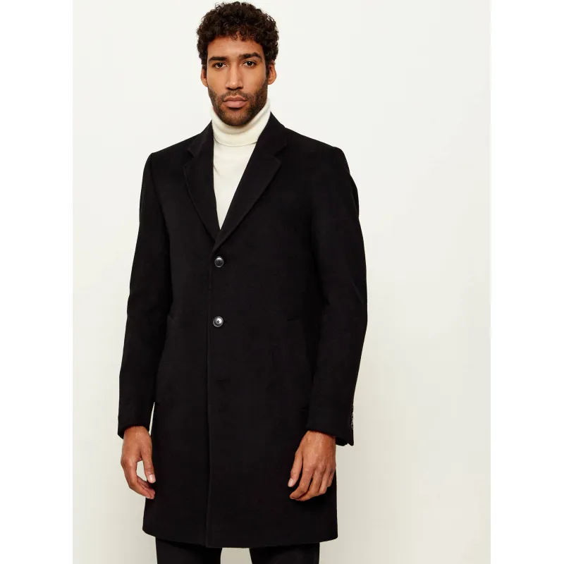 BOSS BLACK Wełniany płaszcz H-Hyde-C-254