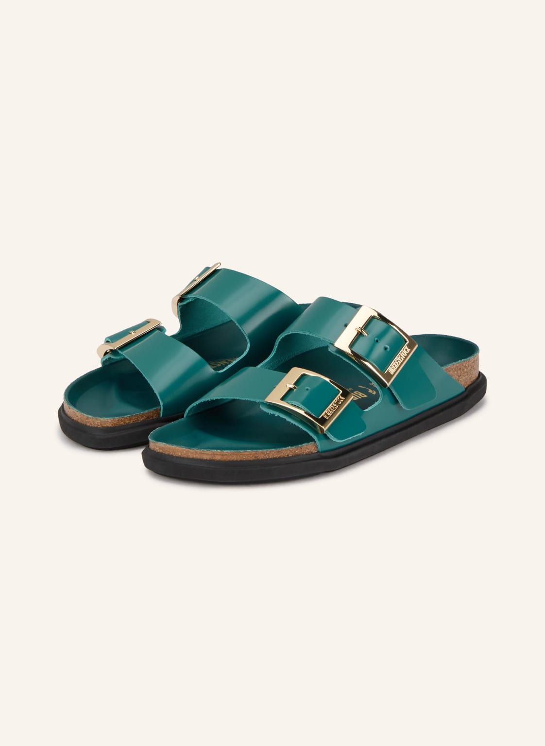 Birkenstock Klapki Arizona Droplet Buckle gruen