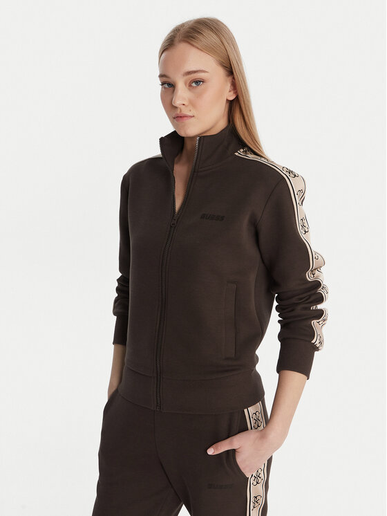 Guess Bluza V2YQ16 KB3P2 Brązowy Regular Fit