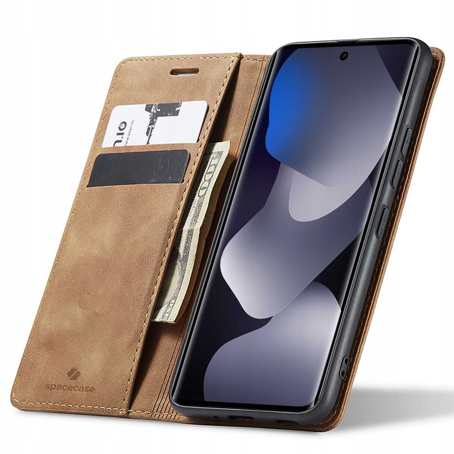 Spacecase Etui Wallet POCO M8/RM Note 15 4G/5G light brown