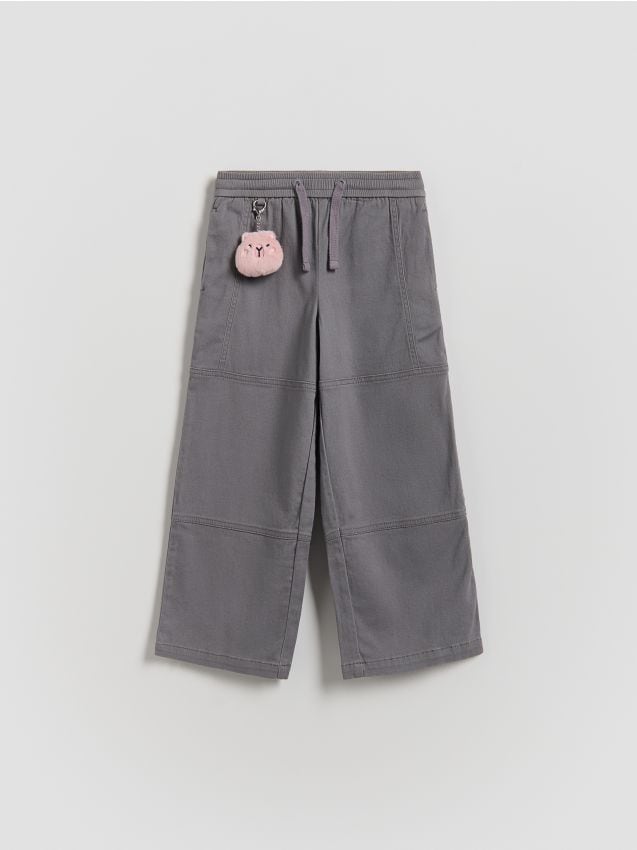 Reserved - GIRLS` TROUSERS & PENDANT - ciemnoszary