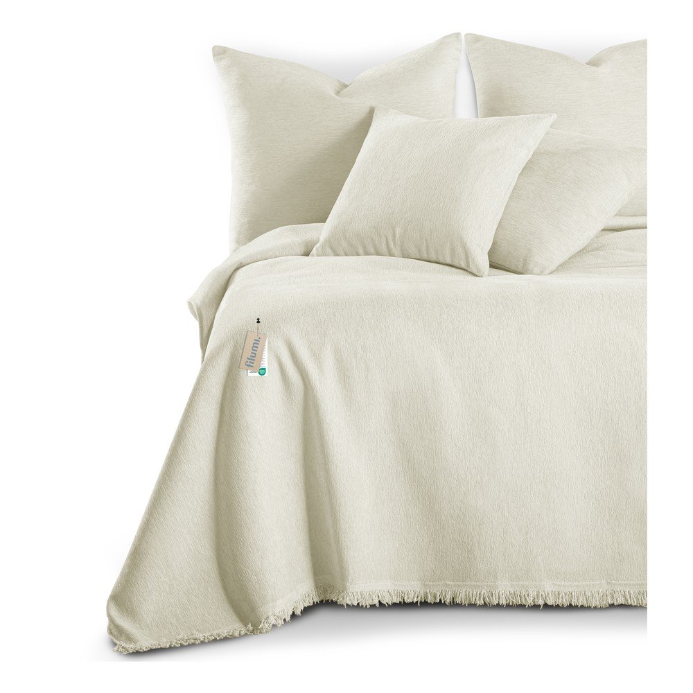 Kremowa narzuta z szenilu 220x240 cm Talo – Filumi