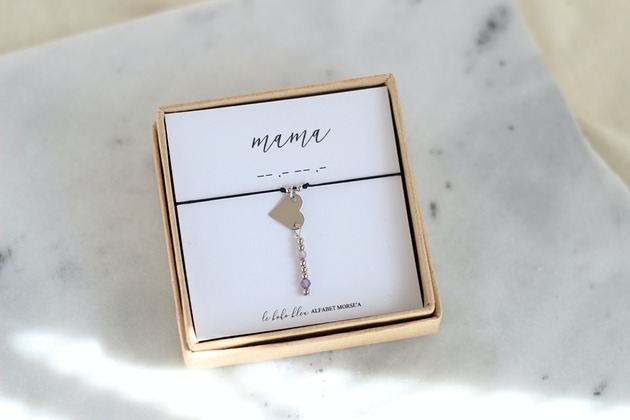 MAMA - Alfabet Morse'a - Kamień miesiąca urodzin Birthstone