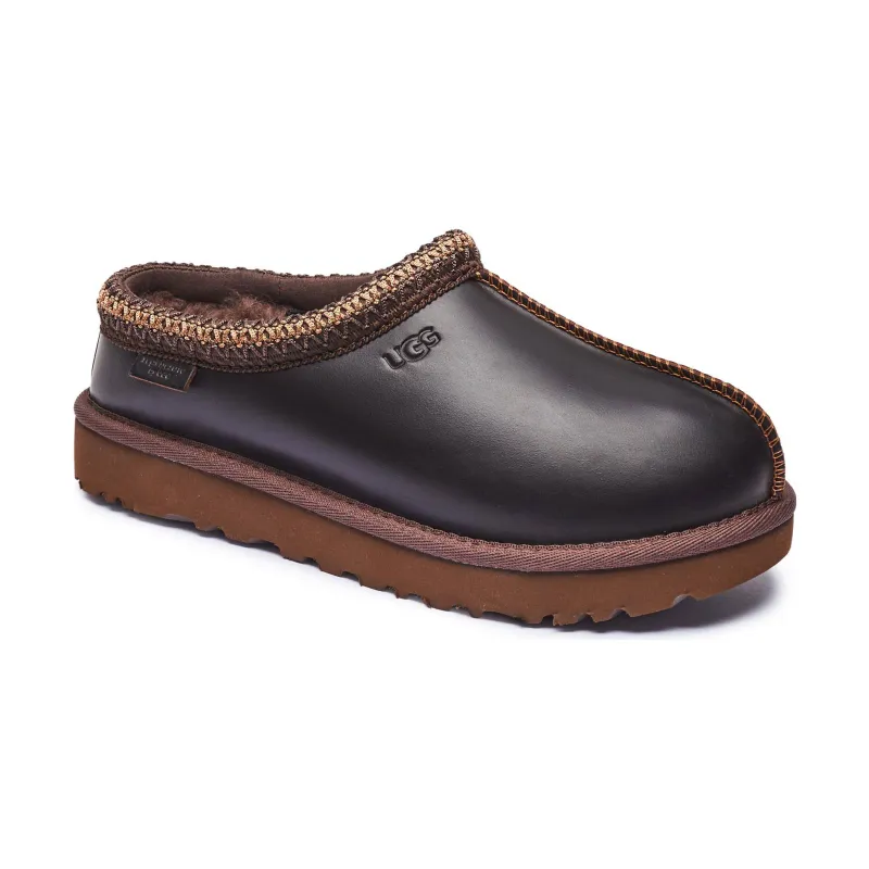 UGG Skórzane mule W TASMAN LTHR REGEN z dodatkiem wełny