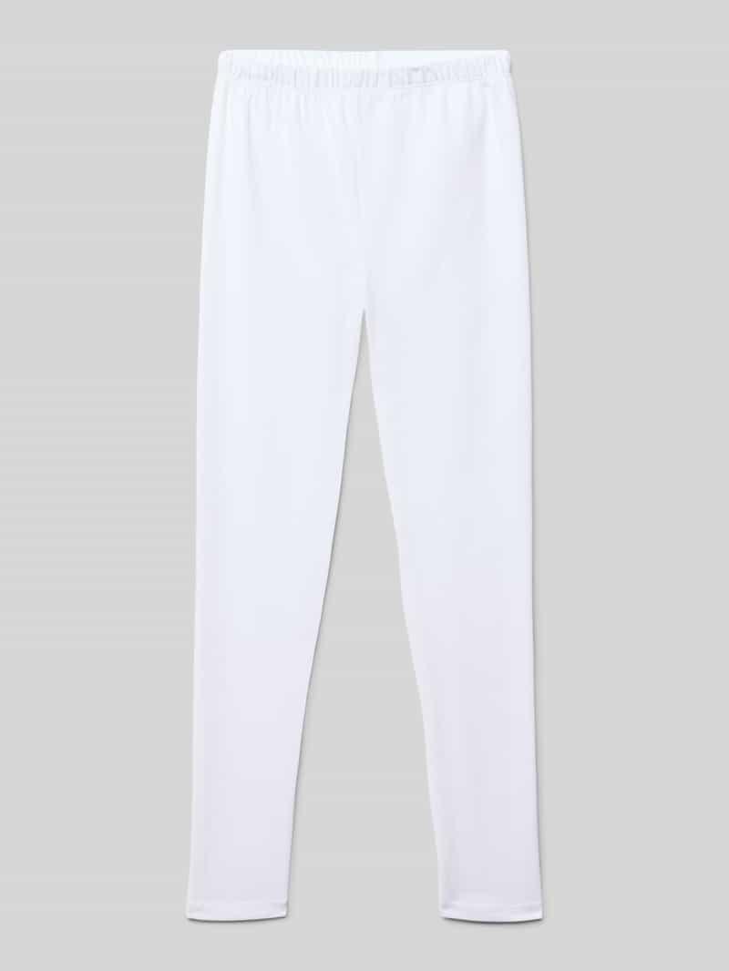 Legginsy o kroju regular fit z mieszanki bawełny