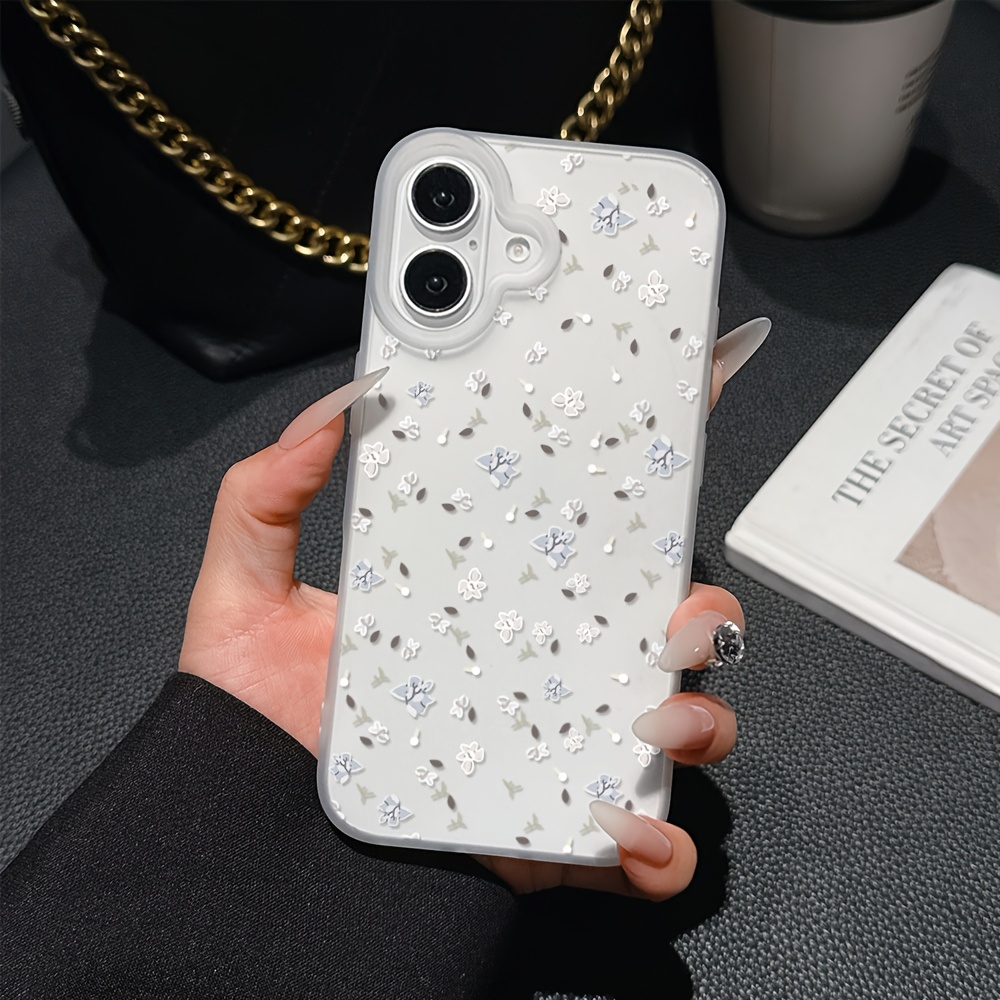 TEMU Etui na telefon: Stylowe, proste, artystyczne kwiaty, pasujące do iPhone’a 17, 16e, 16, 15, 14, 13, 12, 11 Pro Max, Mini, Air, XR, XS, X, 7 & 8