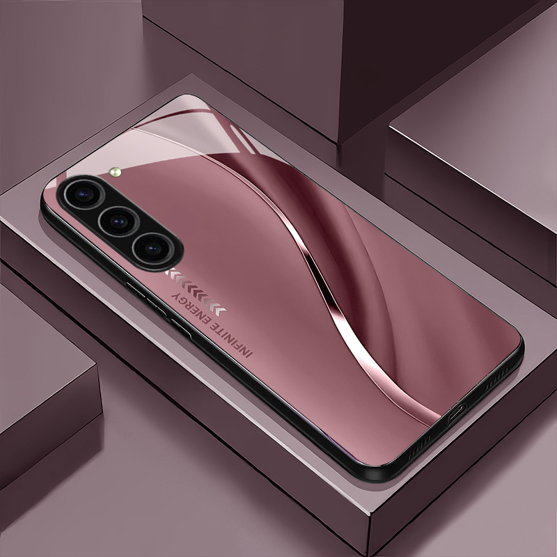 TEMU Minimalistyczne i wszechstronne etui na telefon z czarnym, szarym, zielonym, niebieskim, brązowym i różowym falistym wzorem, kompatybilne z