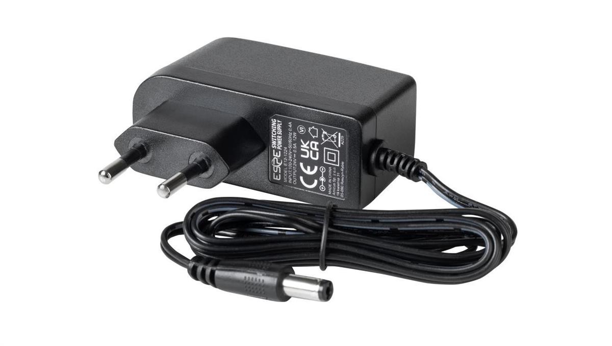Zasilacz wtyczkowy ESPE 24V 0.5A 12W wtyk prosty 2,1x5,5mm