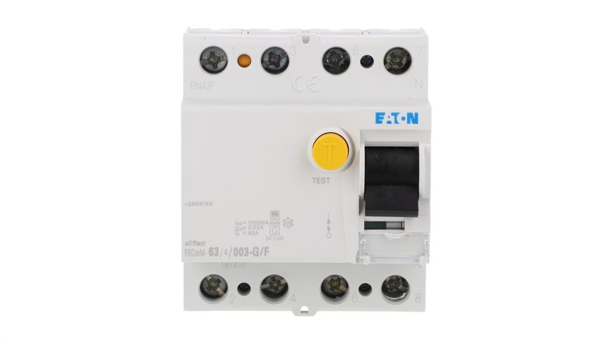 Eaton Wyłącznik różnicowoprądowy 10kA, FRCMM-63/4/003-G/F 187410