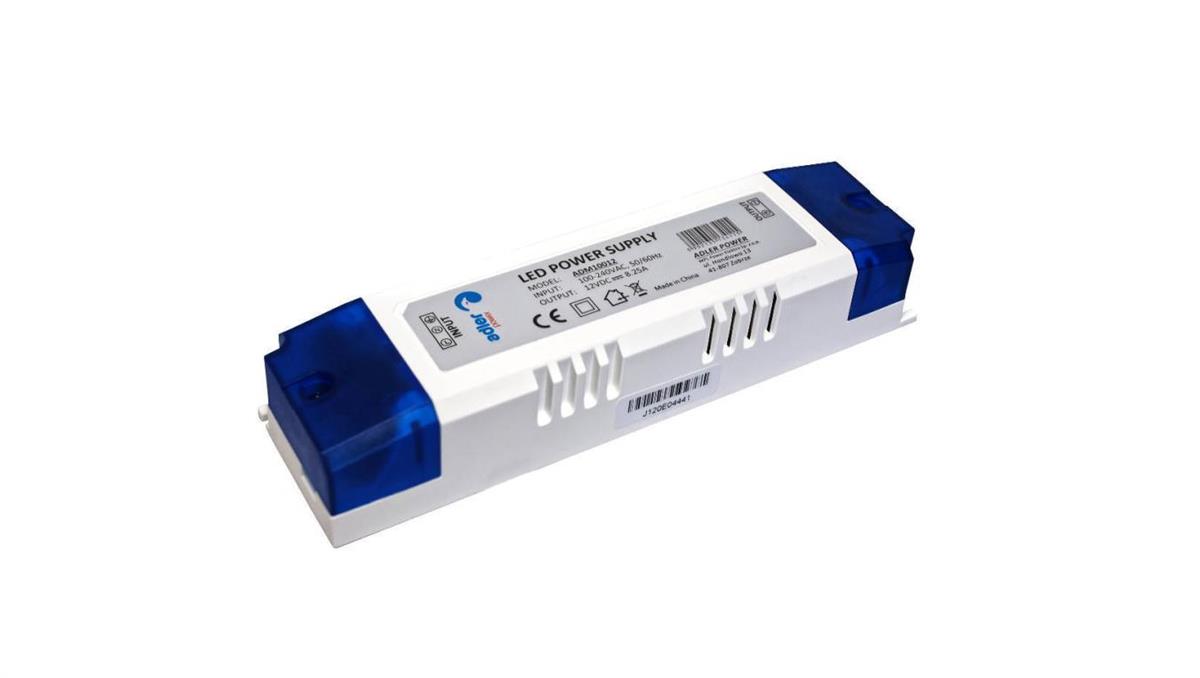 Zasilacz LED 24V 100W meblowy, plastikowa obudowa, ADM10024