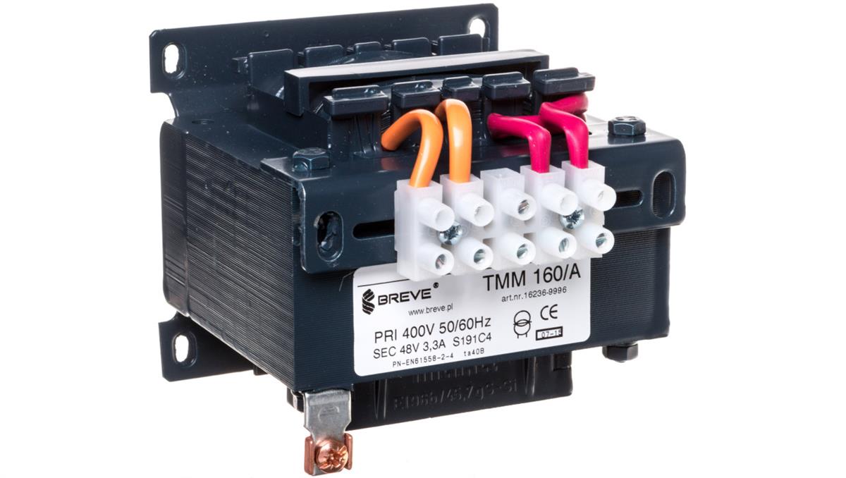 Breve Transformator 1-fazowy separacyjny TMM 160/A 400/ 48V 3,3A, Ta 40, 16236-9996